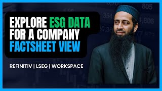 How to download ESG data for company Factsheet View  Refinitiv Eikon Tutorial Sustainable Finance [upl. by Mauer]