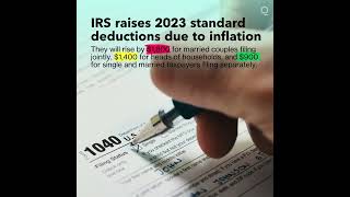 IRS Raises 2023 Standard Deduction Tax Brackets Due to Inflation [upl. by Toft]