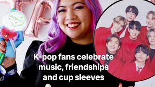 Kpop fans celebrate music friendships and cup sleeves [upl. by Naiviv]