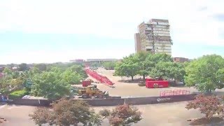 Indiana State University Statesman Towers Demolition [upl. by Telfore276]