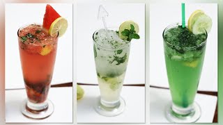 Mojito Recipe 3 Types  Virgin Mojito  Watermelon Mojito  Cucumber Mojito Refreshing Summer Recipe [upl. by Udenihc]