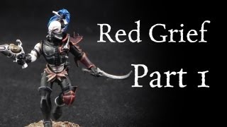 How to paint Red Grief Dark Eldar Wyches Pt 1 [upl. by Pontone403]