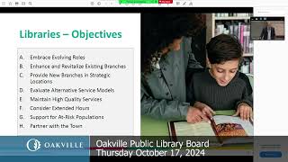 Oakville Public Library Board October 17 2024 [upl. by Eilram]