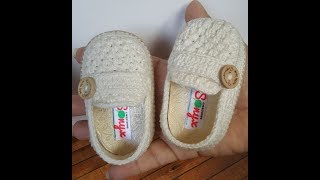 Mocasines para bebé a crochet [upl. by Otreblaug]