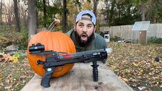 Can it hit a pumpkin at 71 yards [upl. by Enobe]