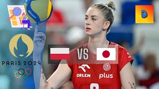 Siatkówka Kobiet Polska vs Japonia 31 Igrzyska Olimpijskie Paryż 2024 [upl. by Aidahs]