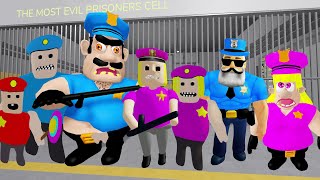 ALL POLICE PRISON FAMILY ESCAPES IN ROBLOX BUFF POLICE BARRY PRISON RUN BRUNO FAMILY GLITCH COP [upl. by Ymerrej]