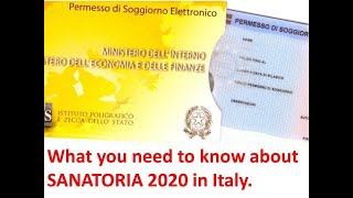 SANATORIA 2020 IN ITALY  WORKING PERMIT  PERMESSO DI SOGGIORNO [upl. by Siddon]