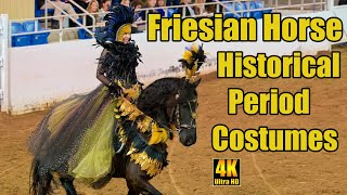 Friesian Horse Historical Period Native Costume Class  Carousel Charity Horse Show [upl. by Gayleen]