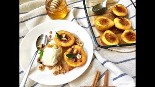 Delicious Sugar Free Dessert  Healthy and Tasty Nectarine Dessert  Easy Baked Nectarines Recipe [upl. by Nalniuq]