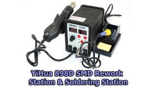 YiHua 898D SMD Rework Station amp Soldering Station [upl. by Arutak]