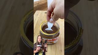 Nutella with spoon inside🍫 nuttella hacks foodtiktok mukbang hacksandtips lifehack shorts [upl. by Winter637]