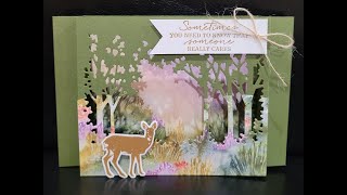 Stampin Up Grassy Grove Fun Fold Card [upl. by Nefen]