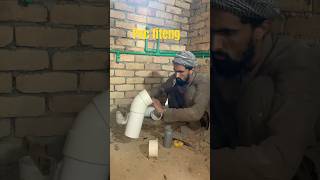 Bathroom pvc fittings trick plumbing works vairalshort please subscribemychannel please [upl. by Kimon358]