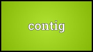 Contig Meaning [upl. by Pry]