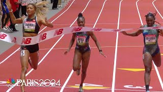 Gabby Thomas makes an epic comeback to win at Boston 300m  NBC Sports [upl. by Silyhp]