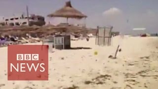 Tunisia Amateur footage of Sousse attack  BBC News [upl. by Oiramel]