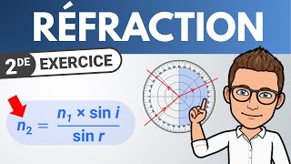 RÉFRACTION  calculer lindice optique   Seconde  PhysiqueChimie [upl. by Dolley]