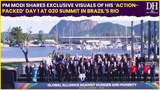 PM Modi shares exclusive visuals of his ‘action packed’ day 1 at G20 Summit in Brazil’s Rio [upl. by Cresida]