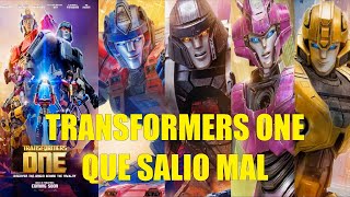 TRANSFORMERS ONE LA PELÍCULA QUE SALIO MAL RESEÑA RESUMEN EXPLICACIÓN DE LA HISTORIA PRECUELA [upl. by Annauj869]