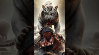 TIGER VS HIPPO vs animals bettle  lion wolf heyna  animals animalfusion lion wolf aishorts [upl. by Darum]