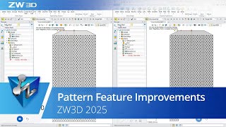 Pattern Feature Improvements  ZW3D 2025 Official [upl. by Mehalick]