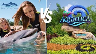 Aquatica vs Discovery Cove Which Water Park is Better [upl. by Gnet]