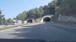 France by Autoroute  A8 Nice  J52 Peage to J54  Nice Nord [upl. by Ahsemad535]