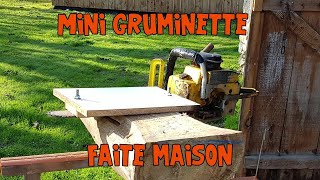 Gruminette Faite Maison  faire des planches a la tronçonneuse Chainsaw Mill [upl. by Gaul]