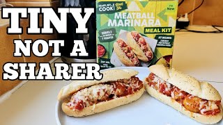 SUBWAY FAKEAWAY New Meatball Marinara Meal Kit Review [upl. by Anaizit]