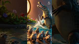 The crocodile eat otters  Epic Toon Factory shorts animals [upl. by Outhe]