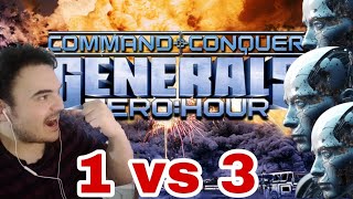 The Most Insane Match You Will Ever See 3 vs 1  Command And Conquer Generals [upl. by Gilud]