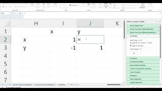 Correlation using Excel XLMiner [upl. by Maag]