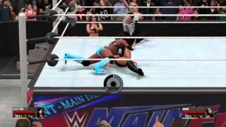 WWE 2K16 Alicia Fox With Brie Bella Vs Naomi with Tamina Snuka Main Event [upl. by Lavena]