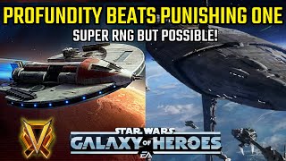 PROFUNDITY BEATS PUNISHING ONE Super RNG Dependent Counter  SWGOH [upl. by Sirrom282]