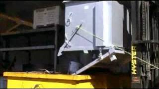 Drop Bottom Bins Crane and Forklift Attachment [upl. by Nyvlem662]