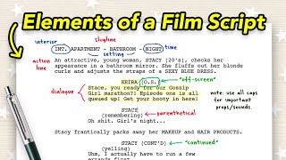 Basic Elements of a Film Script for BEGINNERS How To Format Read and Write a Screenplay [upl. by Nylle853]