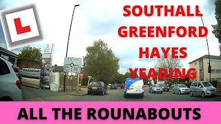 All roundabouts in Southall for driving test [upl. by Rosaleen]