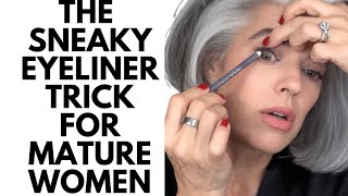 THE SNEAKY EYELINER TRICK FOR MATURE WOMEN  Nikol Johnson [upl. by Adlei]