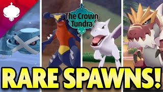 NEW RARE POKEMON LOCATIONS Where to Find Rare Pokemon in Crown Tundra [upl. by Dahle]