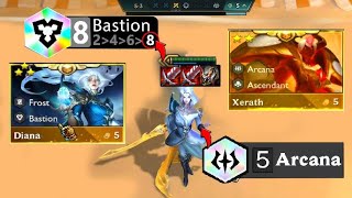 AWESOME DIANA amp XERATH CARRY  8 BASTION amp 5 ARCANA UNKILLABLE COMP  TFT SET 12 RANKED GAMEPLAY [upl. by Elaval773]