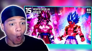 XENO VEGITO VS GOGETA  What If Fan Animation REACTION [upl. by Tor384]