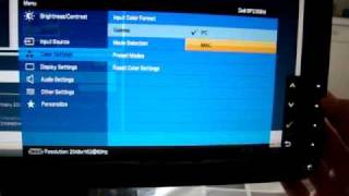 Dell SP2309W  Menu overview [upl. by Walke]