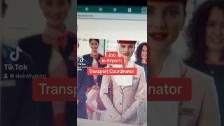 Transport Coordinator Job in Dubai Airport uaejobs shorts video deiratyping traveltence [upl. by Nainatrad]