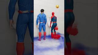 😂Batman vs Spiderman😱 vs superman 🔥 Toilet Challange 2  LD MODIFY shorts trending [upl. by Schick]