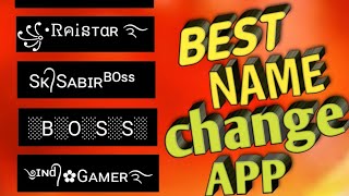 FREE FIRE BEST STYLE NAME CHANGING APP  HOW TO CHANGE OF FREE FIRE NAME [upl. by Preuss248]