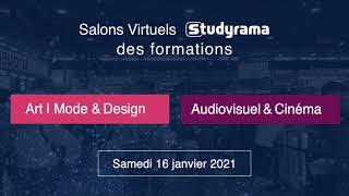 Salon virtuel Studyrama des formations artistiques audiovisuel cinéma [upl. by Johathan]