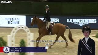 Lily Herzog  2024 WIHS Pony Equitation Finals Champion [upl. by Sholom]