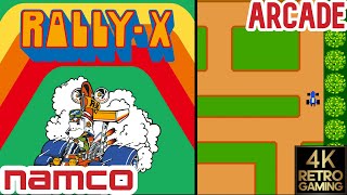 RallyX Arcade  Namco 1980  4k Gameplay [upl. by Nedah]