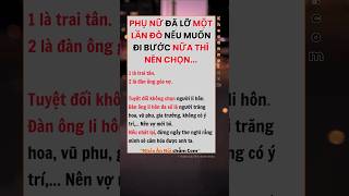 Phụ nữ lỡ một kheoannoi kynangsong caunoihay cuocsong fyp phunu [upl. by Rouvin]